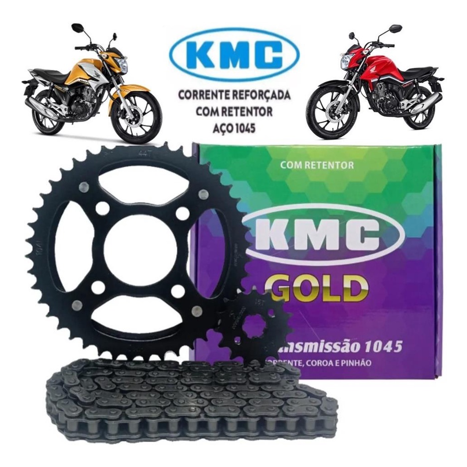 Kit Relacao Tração Transmissão Cg Titan Fan 160 2016 2017 2018 A 2025 Com Retentor Original Kmc