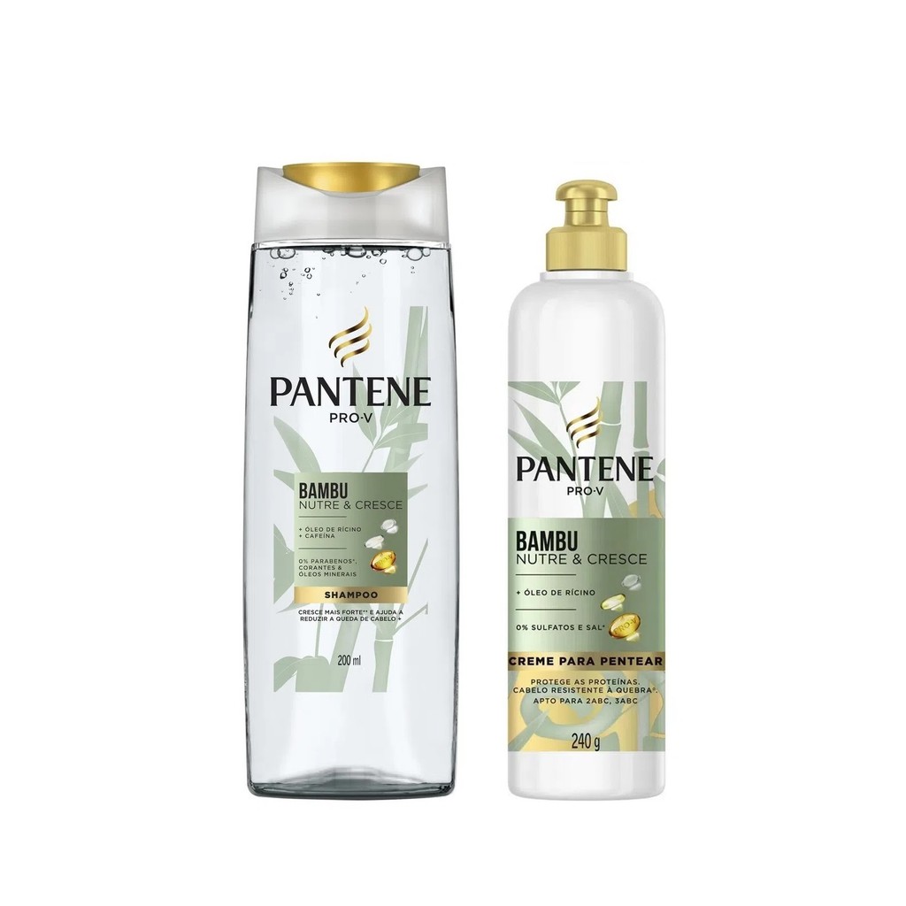 Kit Shampoo + Creme Para Pentear Pantene Bambu Nutre & Cresce - 2 Itens em Oferta na Shopee