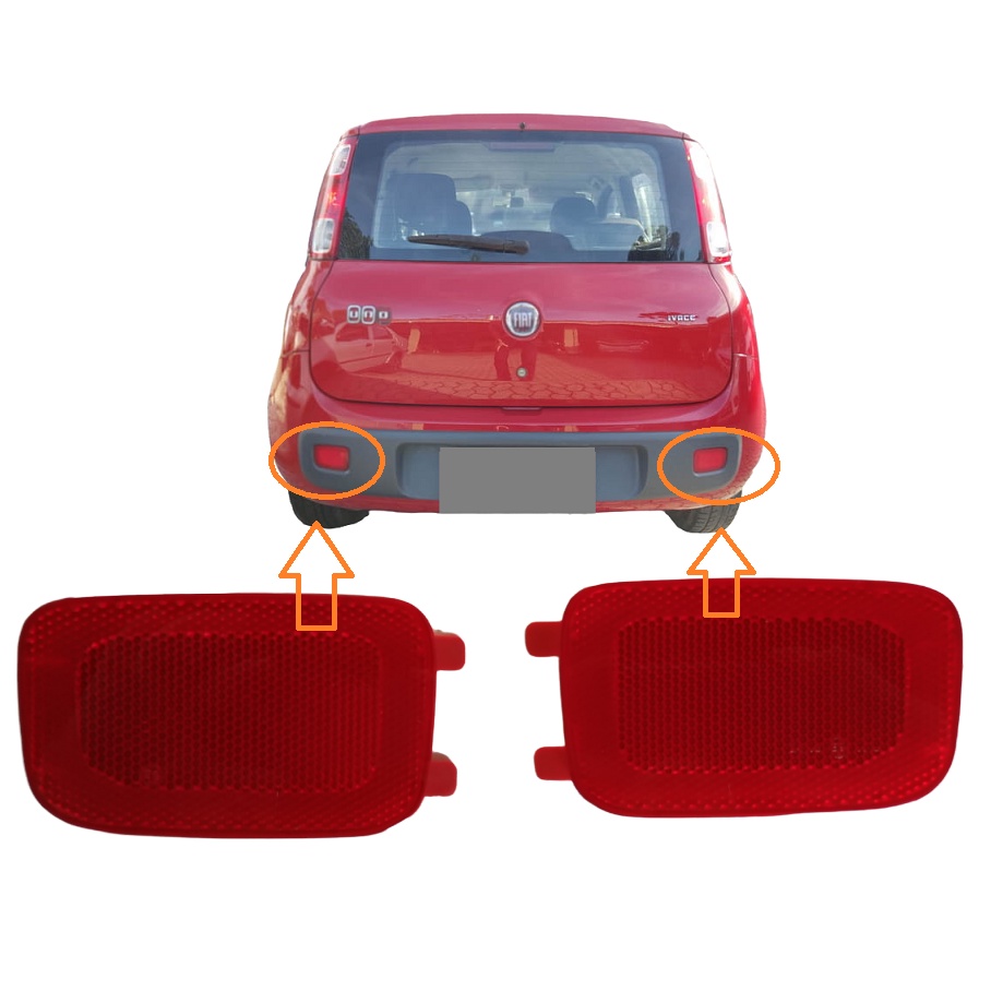 Par Refletor Original Do Parachoque P/ Novo Uno Evo Vivace Way Sporting
