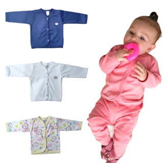 Casaco para Bebê liso masculino e feminino em algodão