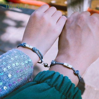 Twinkle Ajustável Simples Presentes Da Amizade Mulheres Sun & Moon Homens Casal Pulseiras Ímã Pulseira / Multicolor