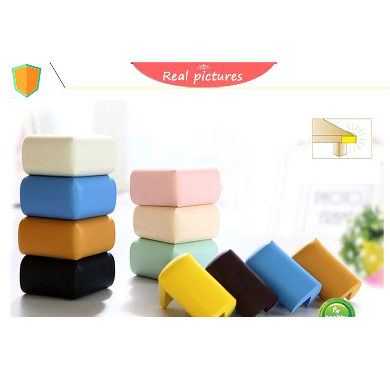 Kit 04 Unidades Cantoneira Eva Mesa Protetor De Quina Canto Borda Espuma Grossa com Adesivo Bebê