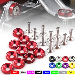 10 Unidades/Pacote M6 JDM Estilo De Arruelas De Alumínio E Parafuso De Fender Para Honda Civic Junta Da Integra em Oferta na Shopee