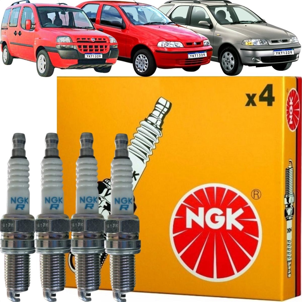 Jogo de Vela Original NGK Doblò 1.3 16V 2002 2003 2004 2005 2006 Palio 1.0 Weekend Siena Gasolina - Spare Parts and Accessories for Vehicles
