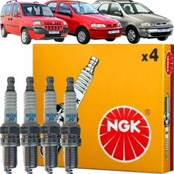 Jogo de Vela Original NGK Doblò 1.3 16V 2002 2003 2004 2005 2006 Palio 1.0 Weekend Siena Gasolina