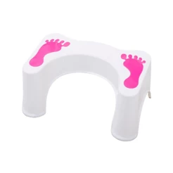 Banquinho de Cócoras Fisiológico Vaso Sanitário Apoio Pés Ergonômico Antiderrapante Saúde Intestinal