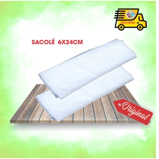 Saco Saquinho Para Sacolé Xup-Xup Geladinho Farofa e Talheres 6x24cm 100 Unidades
