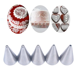 5 Bicos de confeiteiro de aço inoxidável #0, bico de confeiteiro, ferramentas de confeiteiro para decoração de bolo, seringa de confeiteiro com pontas