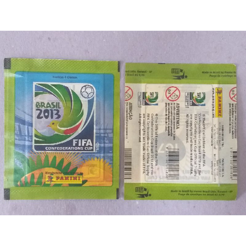 Envelope de Figurinhas - Lacrado - Álbum Copa das Confederações Brasil 2013 - "Cromos" - Panini