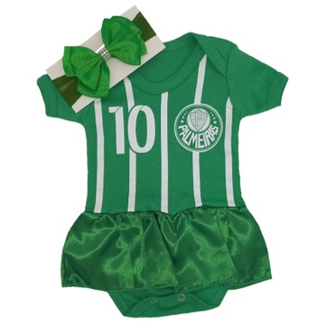 Body Bebê Palmeiras Body + Laço Mesversario Menina Temático