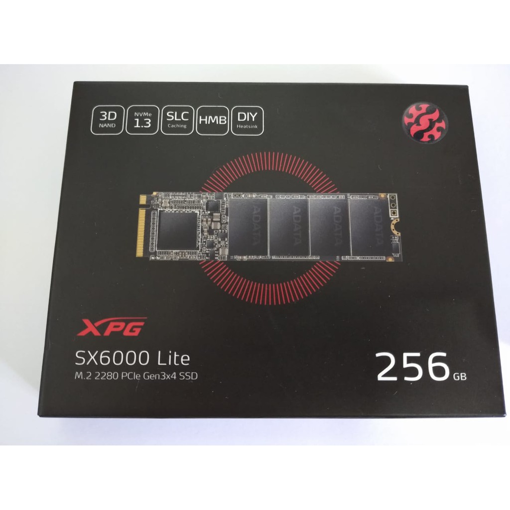 Ssd M.2 Nvme 256gb Adata Xpg Sx6000 Lite 2280 Lacrado - novo