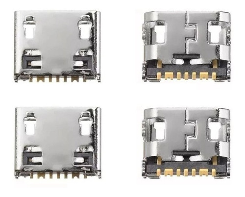 Kit 4 Conector Carga Compatível Galaxy J1 Sm J105 J110 J120