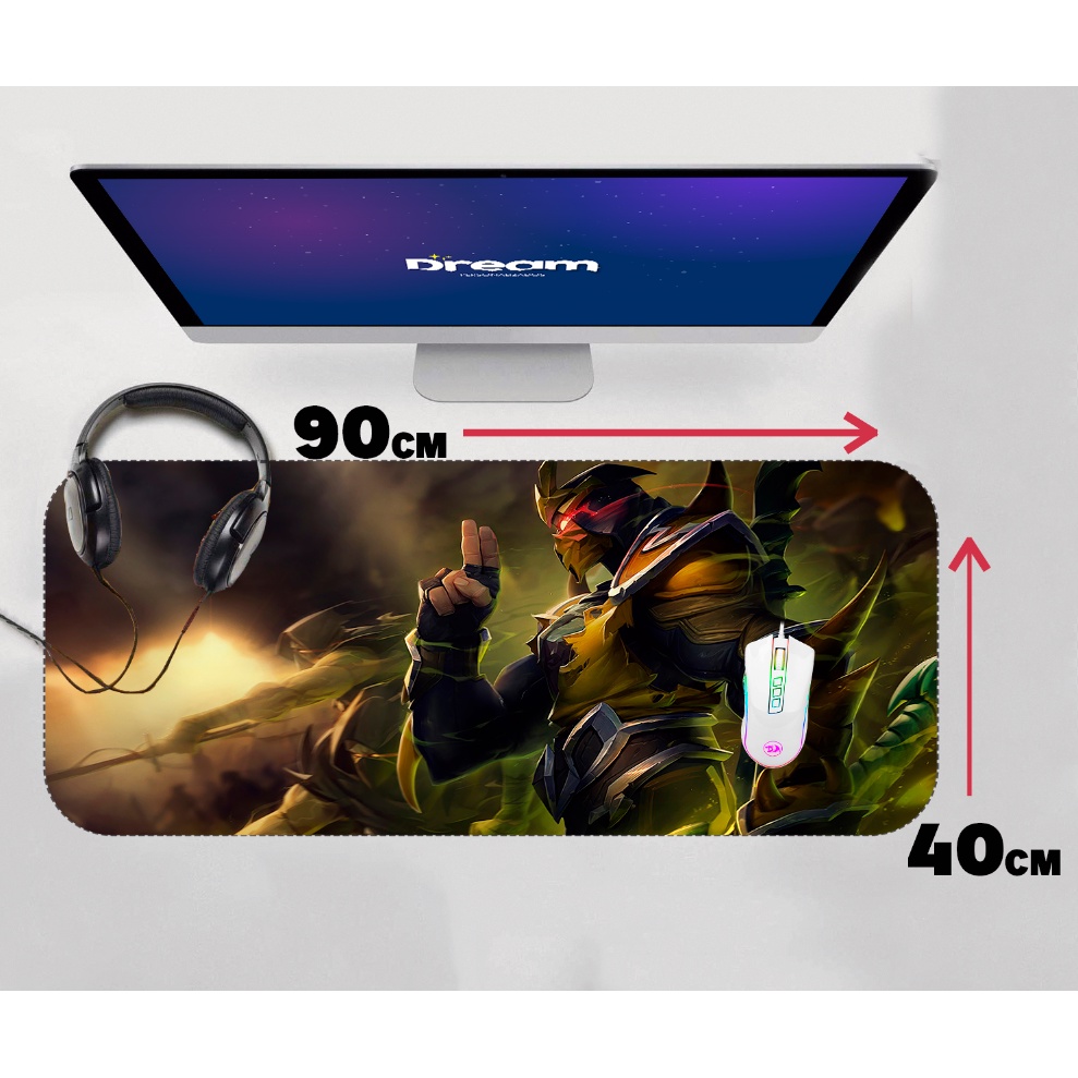 Mouse Pad Gamer Shen League of Legends LOL Extra Grande 90x40 70x30 60x40 Personalizado borda costurada mousepad