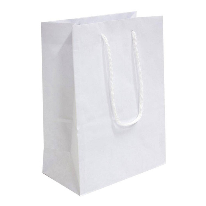 Sacolas Branca De Papel 10 a 50 Unidades Bolsa Festa Lembrancinha Surpresa 90gr Diversos Tamanhos