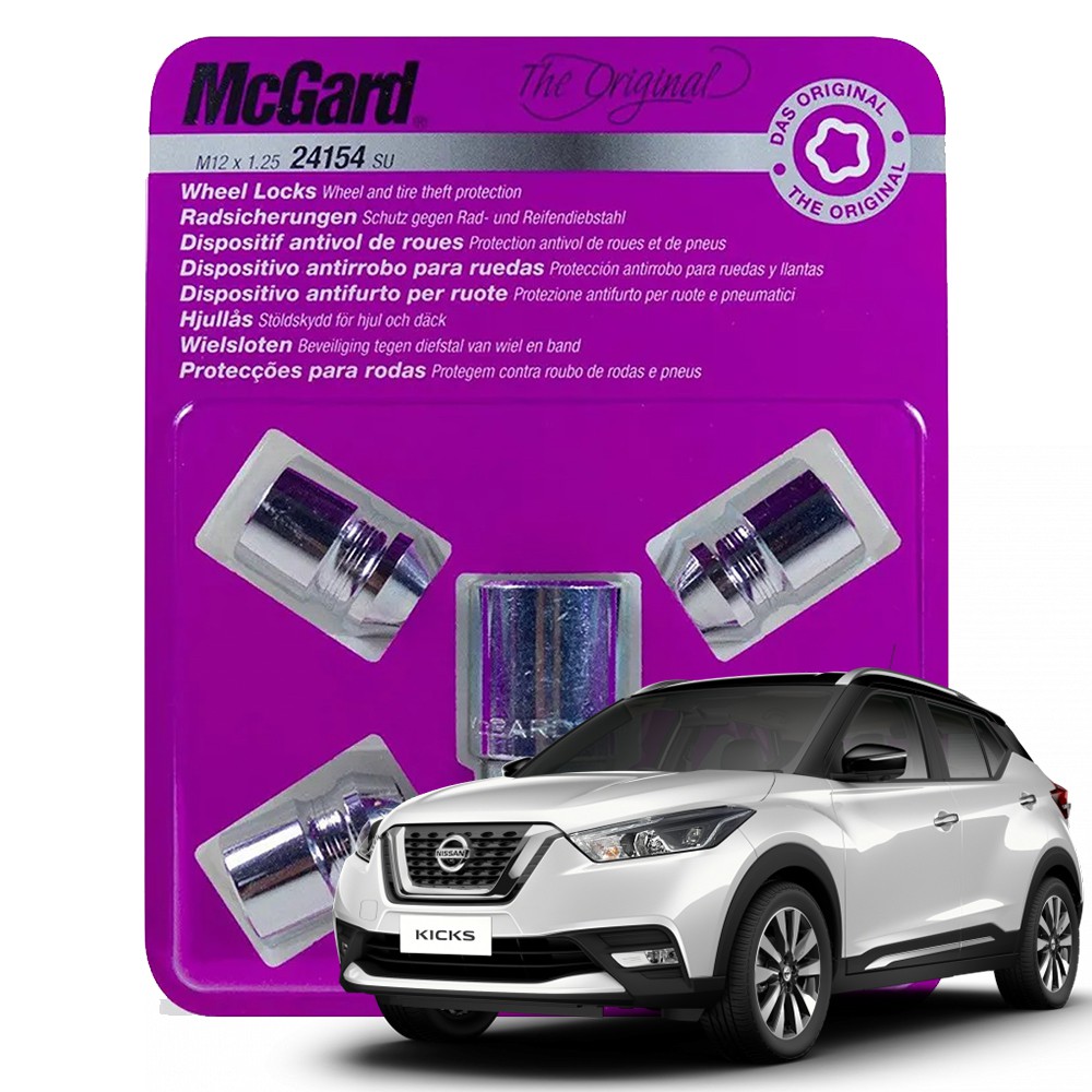 Trava Antifurto Parafuso Mcgard Para Rodas Nissan Kicks 2020