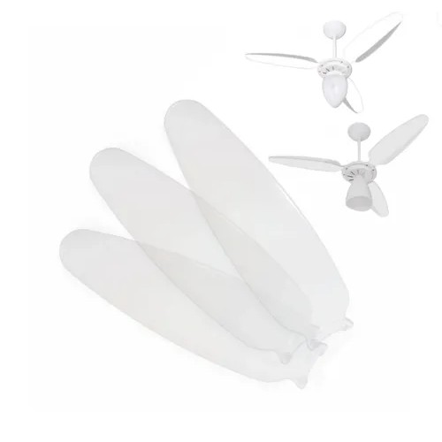 Hélice Pá Ventilador de Teto Ventisol Wind Transparente ou Cristal - Kit com 3 unidades - Original