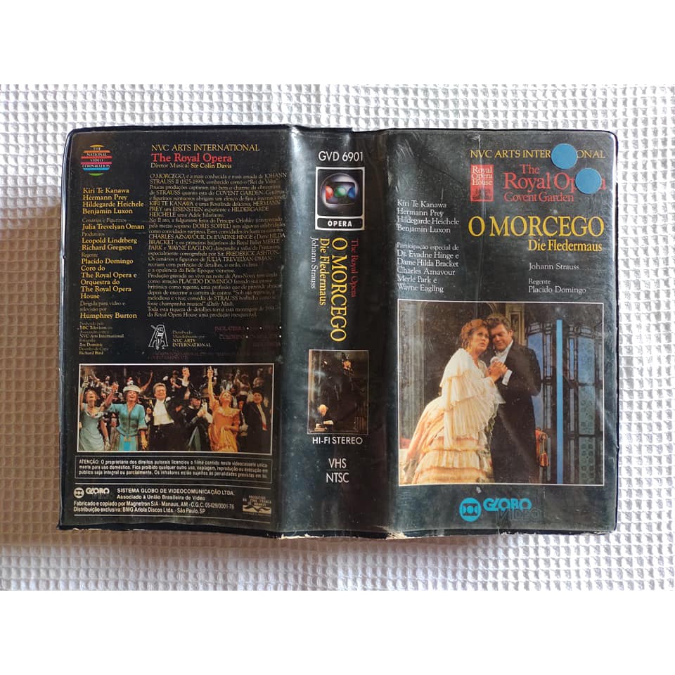 O Morcego Die Fledermaus - Fita VHS Dupla Royal Opera Globo Videos