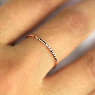 Anel Liso 3 Zircônias em Prata 925
