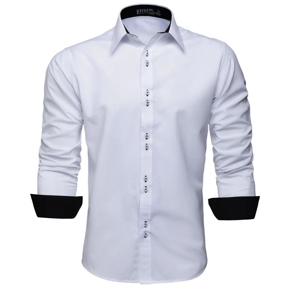 camisa social branca com preto