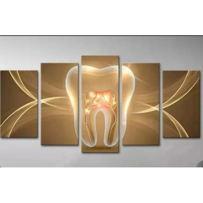 Quadro 5 Peças Para Consultorio De Dentista em Oferta na Shopee