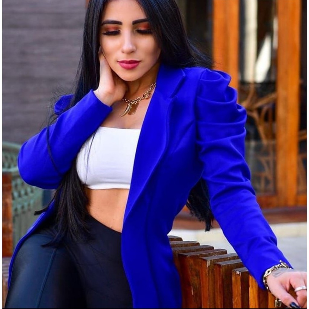 Blazer acinturado com mangas princesa — imagem 2 de 2