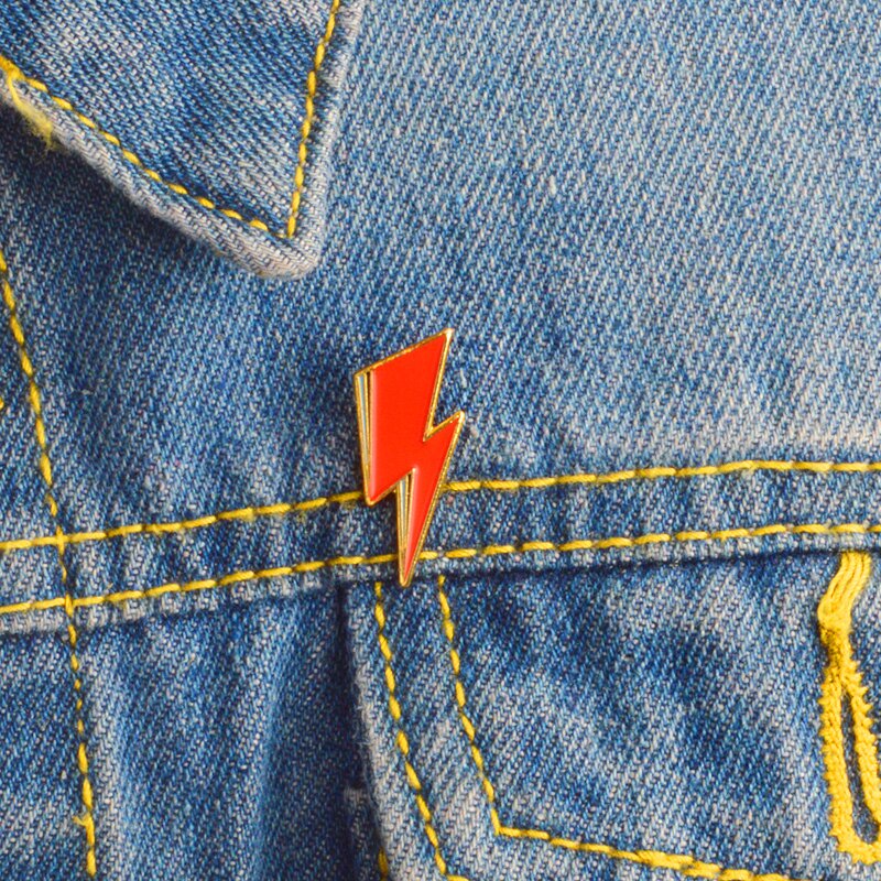 Rock Star David Bowie Inspirado Esmalte Emblema Pino Ziggy Stardust Aladdin Sane Relâmpago Parafuso Broches Fãs Presentes Jóias