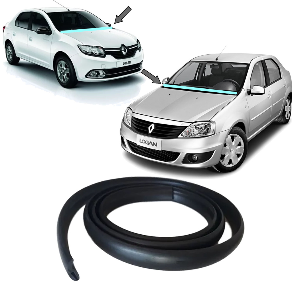 Borracha Parabrisa Inferior Churrasqueira Acabamento Renault Logan Duster Sandero Todos os Anos