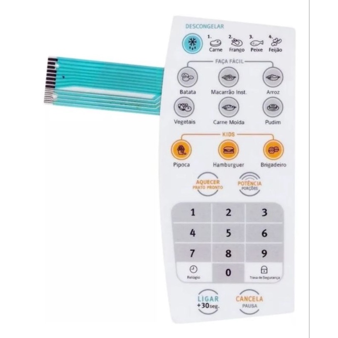 Membrana Teclado Microondas Electrolux Mef28 em Oferta na Shopee