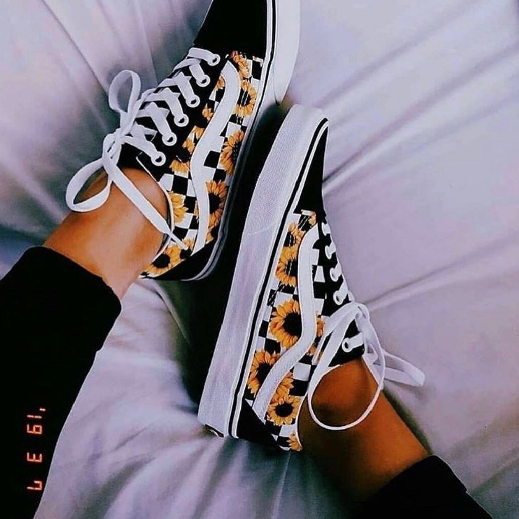 tenis da vans com flor