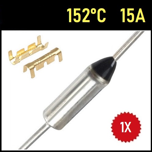 1 Fusível Térmico 15A 152C 152°C 152 Graus TF152 250V