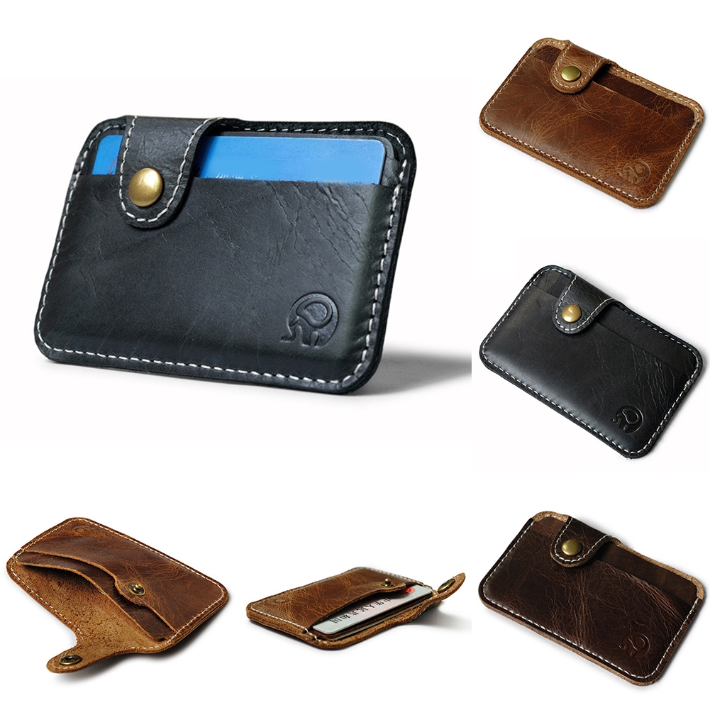 leather card wallet for men