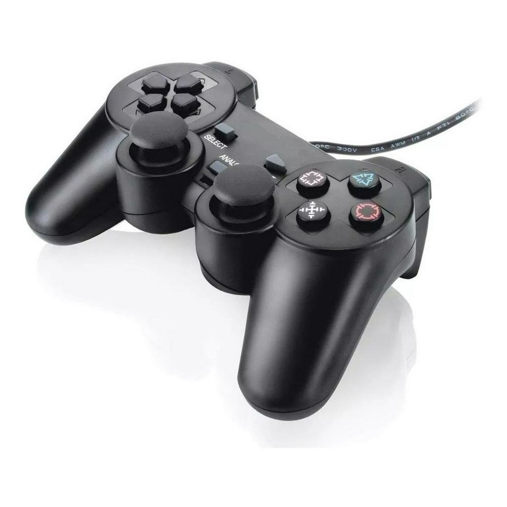 Controle Joystick Com Fio Compativel PlayStation  Ps2 e Ps1