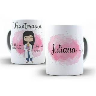 Caneca Fisioterapia Profissão personalizada de porcelana profissões curso em Oferta na Shopee