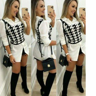 cropd xadrez mas camisa, tm.único 70