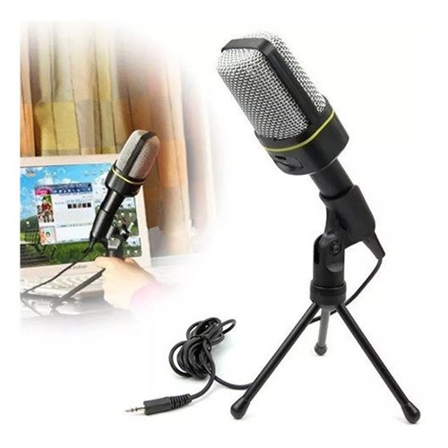 Microfone Condensador Sf-920 Estudio + Adaptador Smartphone