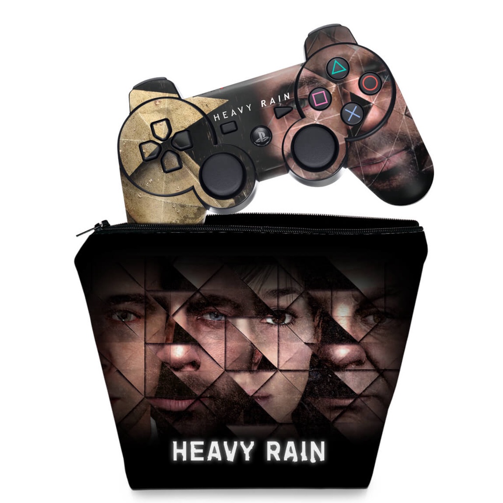 Capa Case e Skin Adesivo PS3 Controle - Heavy Rain