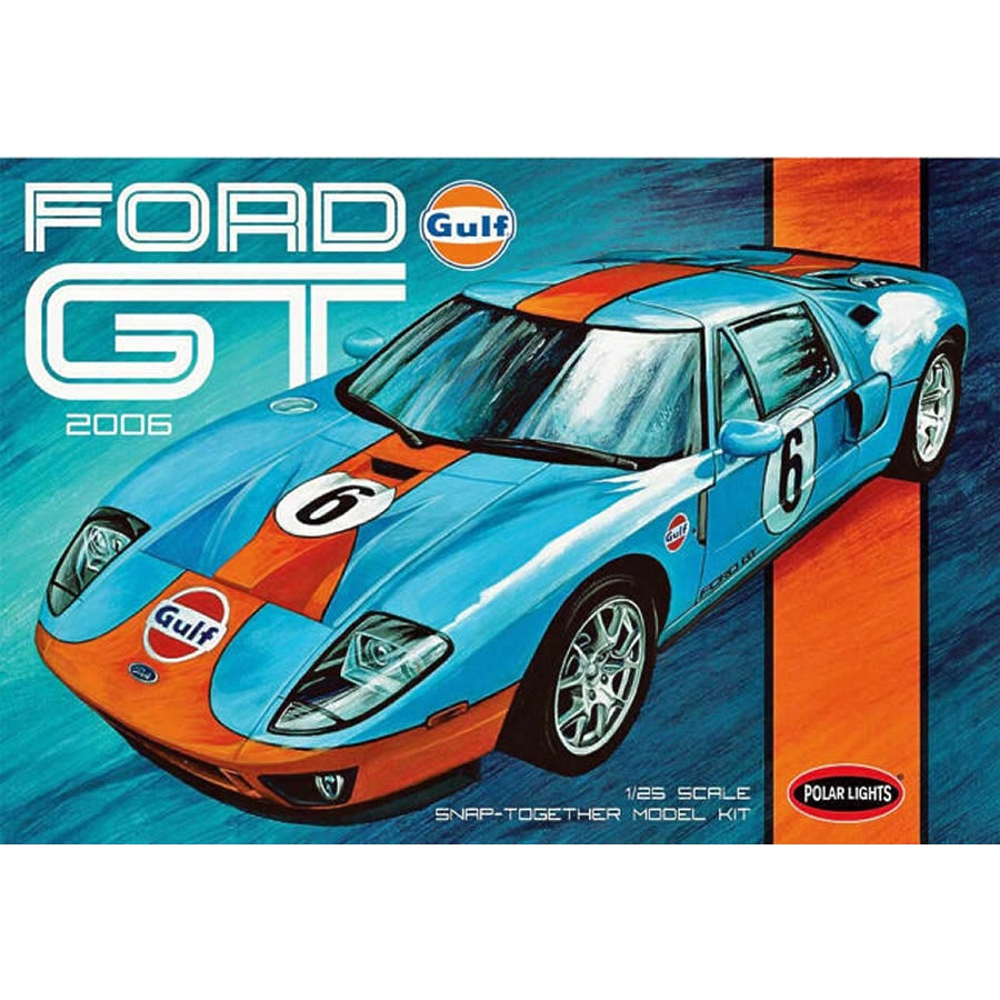Carro Ford GT 2006 Gulf Kit Polar Lights 1/25 Snap Plastimodelismo - Petrohobby