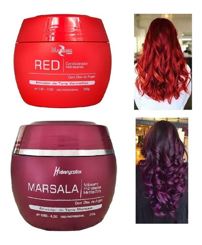 Creme Matizador Marsala E Vermelho 500g Mairibel