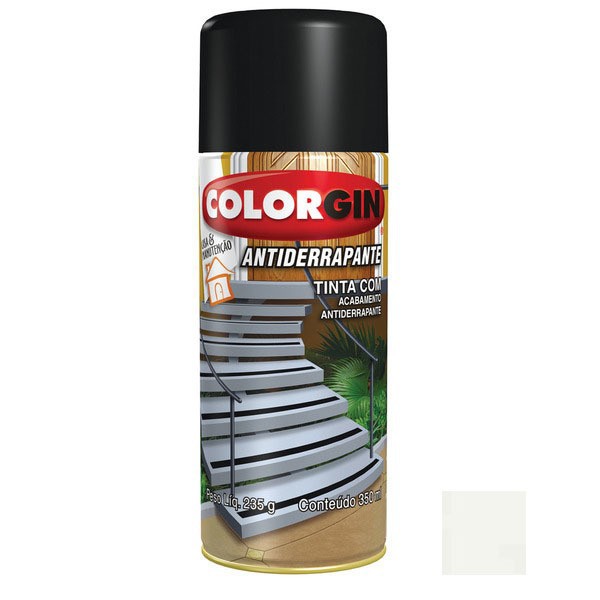 Tinta Spray Colorgin Antiderrapante - Preto