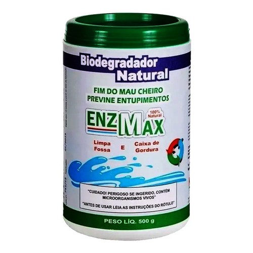 Enzmax Limpa Fossa E Caixa De Gordura Natural Enzimas 500g