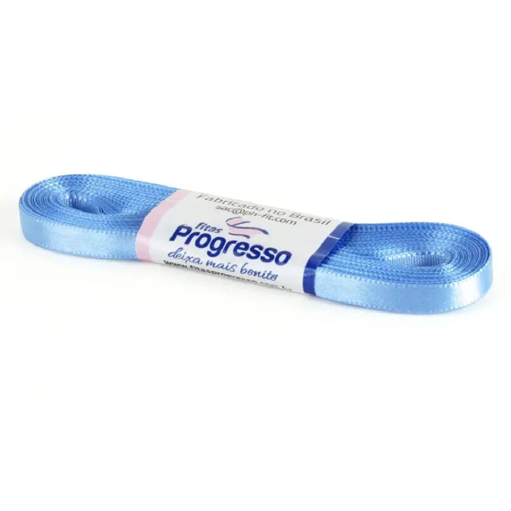 Fita de Cetim Progresso 7mm nº1 - 10m 246 Azul Celeste - 1un - Stationery