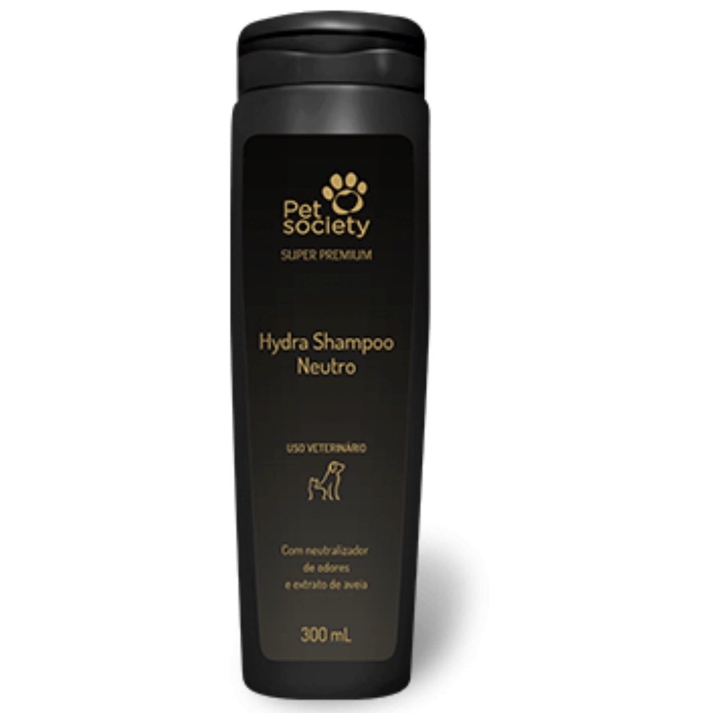 Hydra Shampoo Neutro Super Premium Pet Society para Caes e Gatos 300 ml