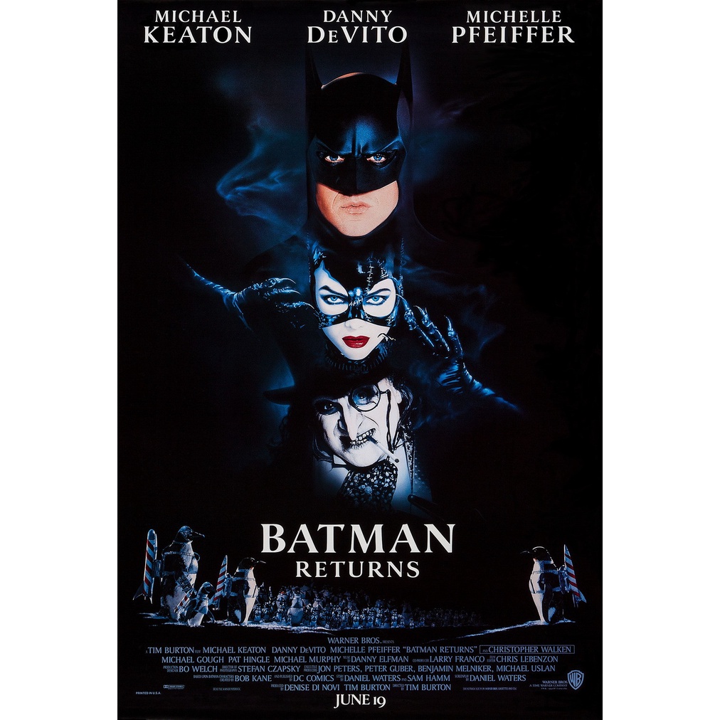 Batman - O Retorno (1992) (Batman Returns) Michael Keaton, Danny DeVito e Michelle Pfeiffer - Dublagem Clássica