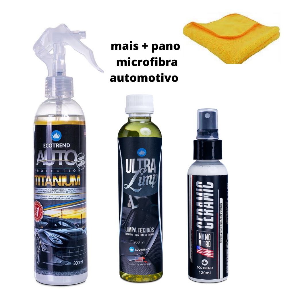 Auto Protection Titanium + Ultra Limp Tecidos + Ceramic Nano Vitro  Original ECOTREND SOUTH AMERICA