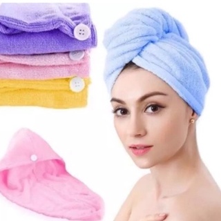 Toalha Grossa Mágica Cabelo Secar Rápido Touca Banho
