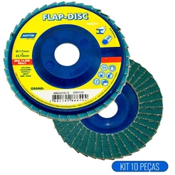 Kit Discos de Lixa Flap 4.1/2 POL Grão 40 com 10 Unidades NORTON