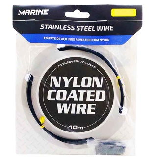 Cabo de Aço Inox Empate Revestido com Nylon - Black em Oferta na Shopee