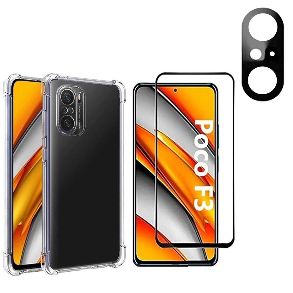 Kit Blindado Xiaomi Capa Anti Impacto + Película 3D Frontal Tela Toda + Película De Câmera Redmi Mi Note (Escolha)