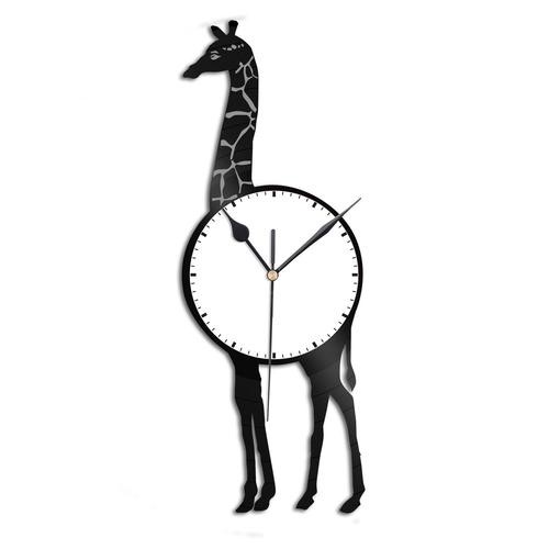 Girafa 02- Relógio Disco De Vinil Decoração