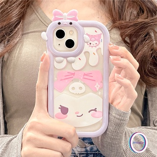 Desenho Fofo Kulomi Capa Para Samsung A02s A13 A23 A53 A03 A12 A32 A22 A52 A73 A50 A03s A51 A52s A50s A21s A3 M12 M22 A71 A11 3D Monstro Lente Anti-Raste Brilhante Macia TPU